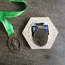 Hexagonal Wooden Medal Display