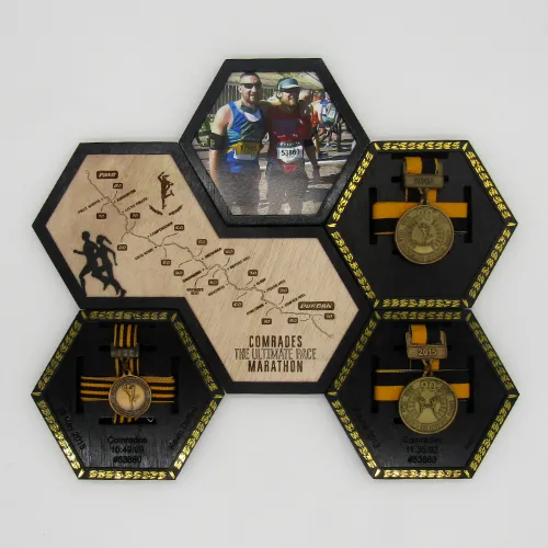Wooden Medal Display Set