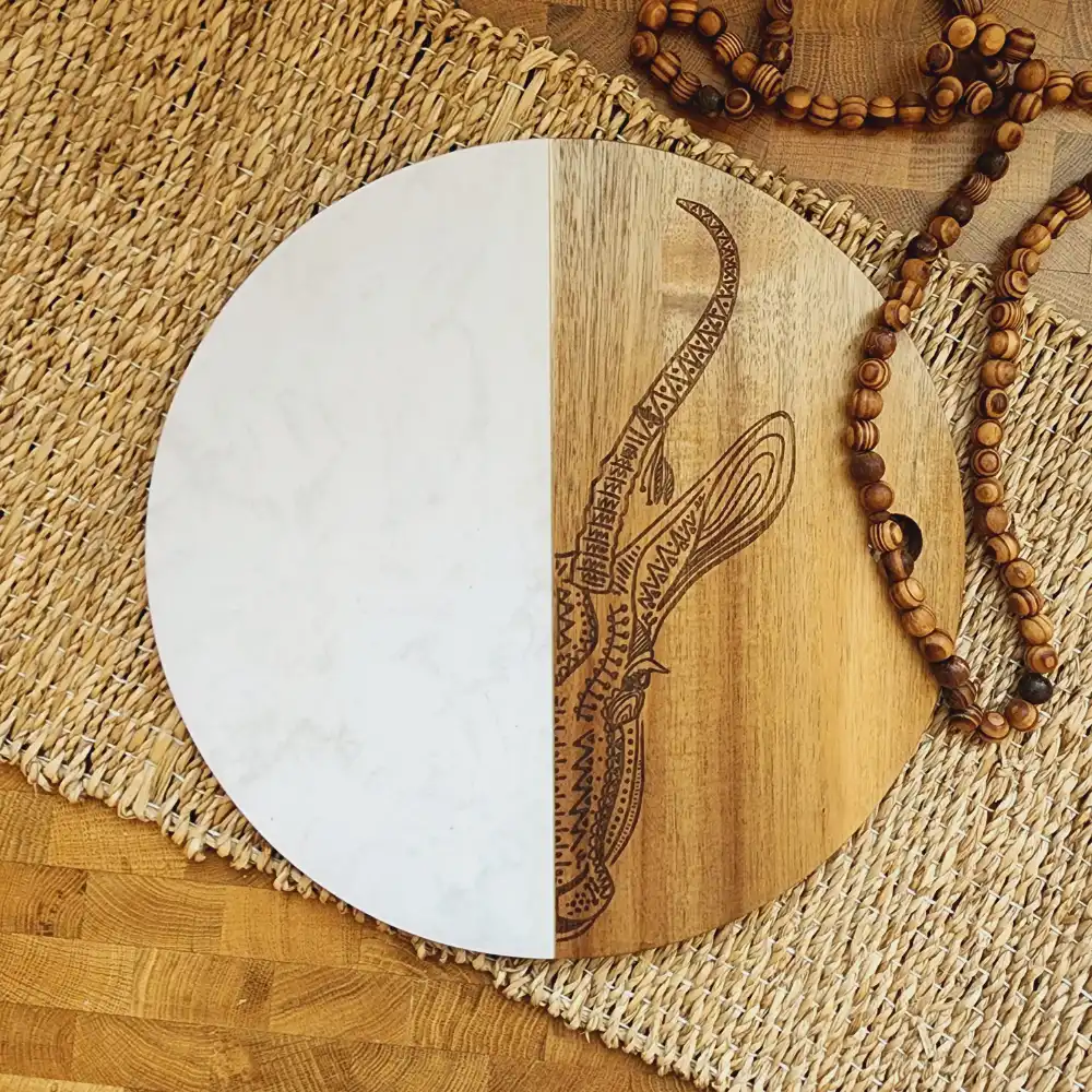 [SB-MW-RD-001] Marble & Wood Board (Springbok)