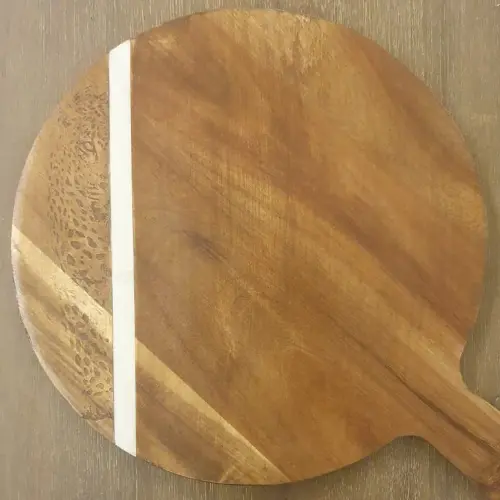 [SB-MW-HDL-001] Marble and Wood Board with Handle