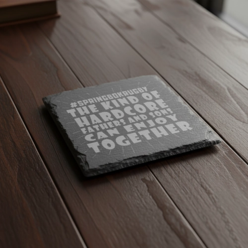 Slate Coaster - Rugby