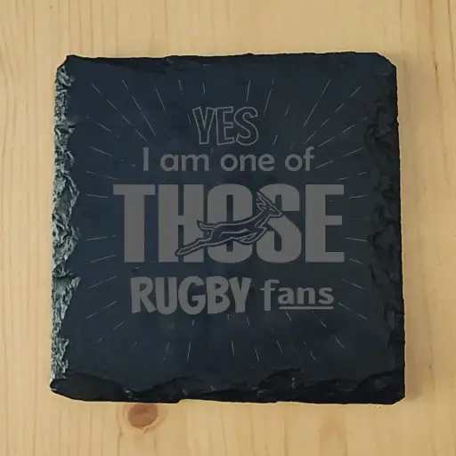 Slate Coaster - Rugby