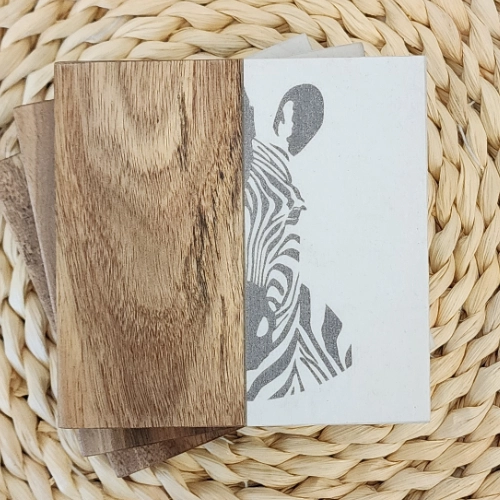 Marble & Wood Coaster - Africa